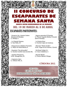 CARTEL II CONCURSO DE ESCAPARATES DE SEMANA SANTA
