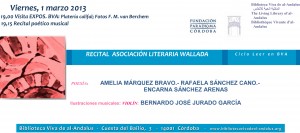 ACTIVIDADES de la BIBLIOTECA  VIVA  DE  AL - ANDALUS LEER 1 marzo 2013 Wallada