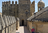 La Torre del Homenaje del Alcázar de los Reyes Cristianos vista desde el Adarve La Torre del Homenaje del Alcázar de los Reyes Cristianos vista desde el Adarve