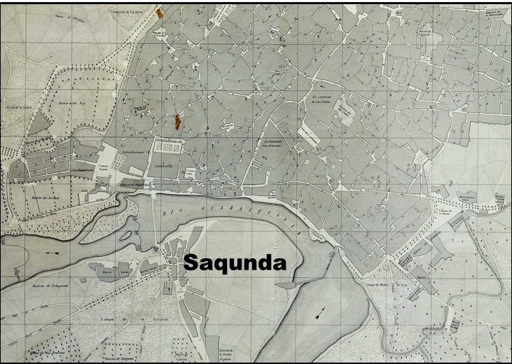 Localización de Saqunda en Córdoba