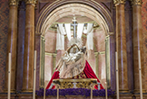 La Virgen de las Angustias en su capilla de la Iglesia de San Agustín en Córdoba