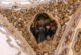 Una de las pechinas que sustentan la bóveda que cubre el cruero de la Iglesia de San Francisco en Córdoba Una de las pechinas que sustentan la bóveda que cubre el cruero de la Iglesia de San Francisco en Córdoba