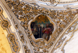 Una de las pechinas que sustentan la bóveda que cubre el cruero de la Iglesia de San Francisco en Córdoba Una de las pechinas que sustentan la bóveda que cubre el cruero de la Iglesia de San Francisco en Córdoba