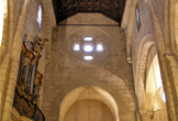 Nave central y rosetón de la Iglesia de San Nicolás de la Villa en Córdoba