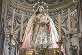 La 'Virgen del Socorro' preside el Altar Mayor de la Ermita del Socorro en Córdoba