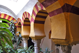 Detalle de la antigua Sala de Agua Templada de los Baños Árabes de Santa María en Córdoba