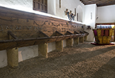 Pesebres de madera en las Caballerizas del Palacio de Viana en Córdoba