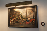 'Alegoría de la guerra' atribuida a la escuela de Brueghel en la Sala Brueghel del Palacio de Viana en Córdoba