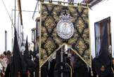 Estandarte de la Virgen de la Hermandad de Los Dolores en Córdoba